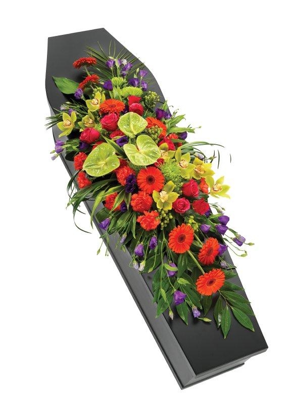 Vibrant Casket Tribute